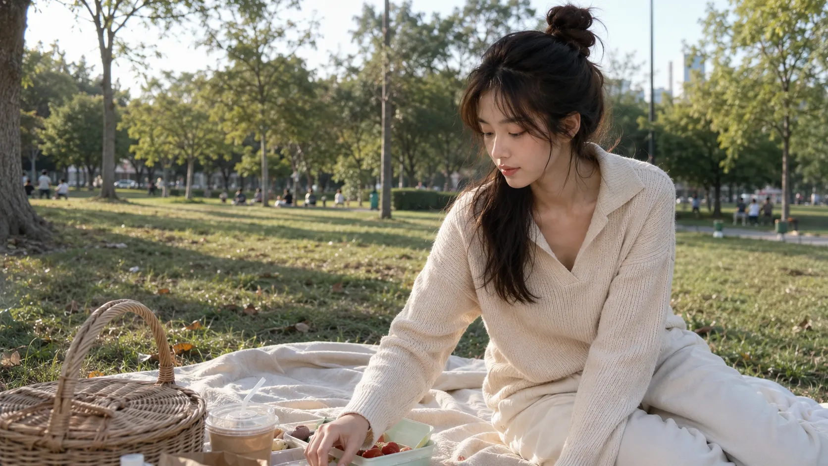 Idee per foto picnic: pose naturali al parco e al tramonto